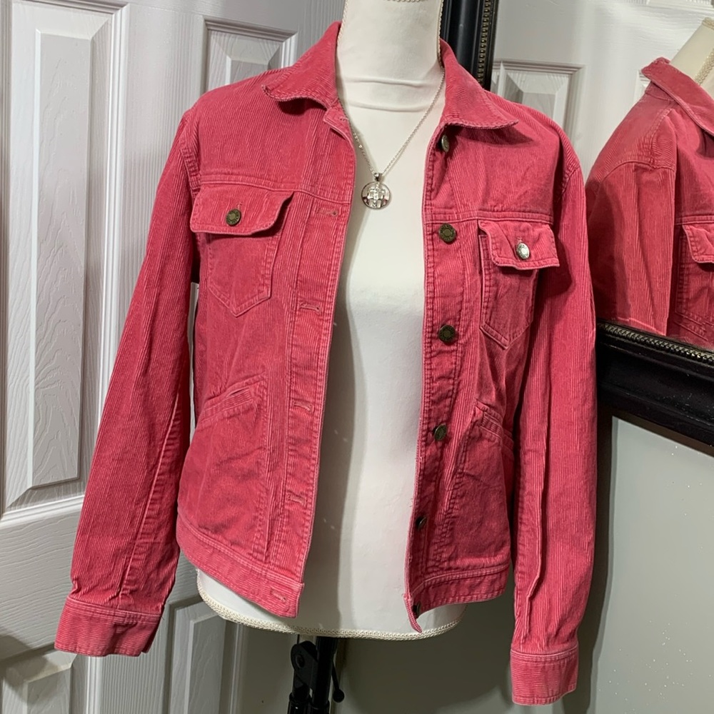 Jones New York sport corduroy blazer, pink , size small